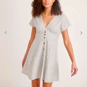 MARINE LAYER Camila Mini Dress in Denim Stripe, size Small!